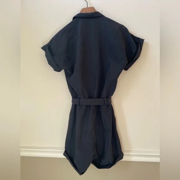 H&M Short Sleeve Belted Romper - Picture 2 of 6